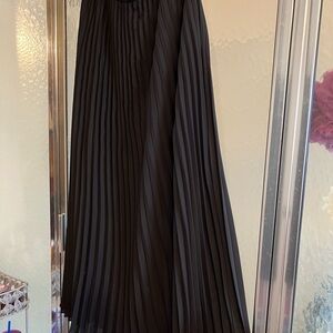 Elegant Black Pleated Skirt